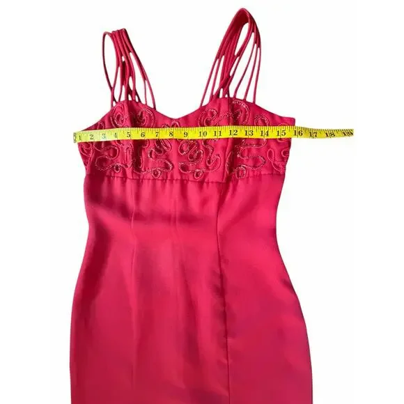 Celavie Collection Red Gown with Sequin Embellishment - Picture 5 of 16